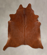 Solid Brown X-Large Brazilian Cowhide Rug 7'0"H x 6'3"W #A45273 by Hudson Hides