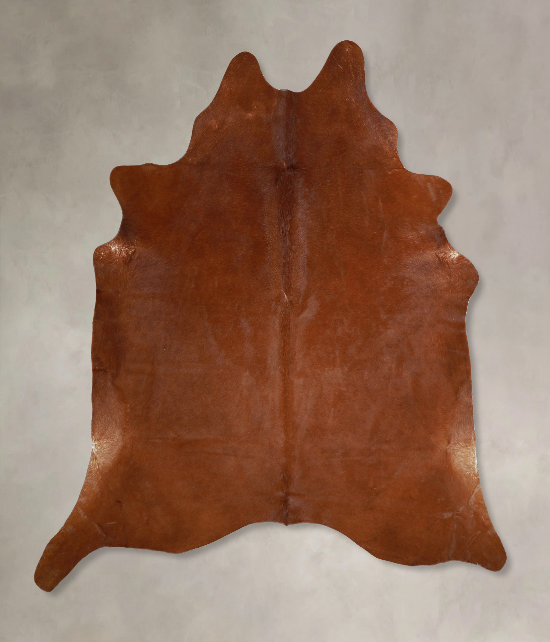 Solid Brown Cowhide Rug #A45273