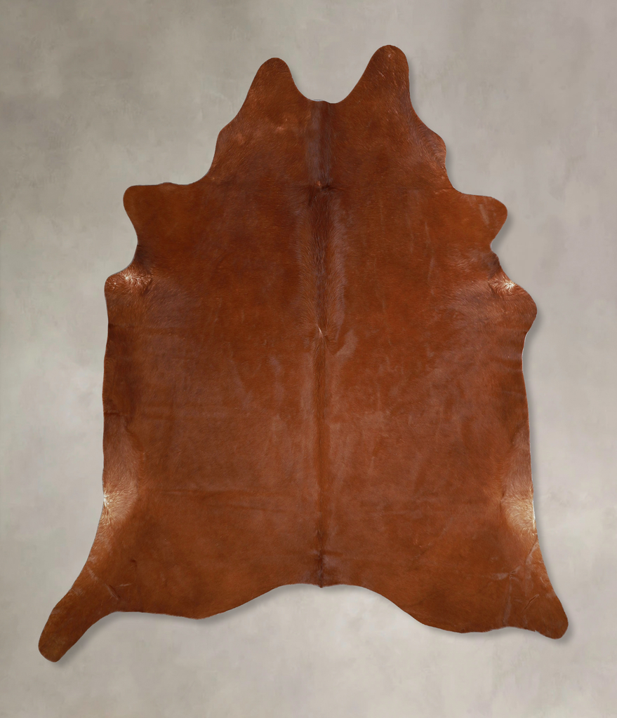 Solid Brown X-Large Brazilian Cowhide Rug 7'0"H x 6'3"W #A45273 by Hudson Hides