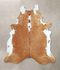 Brown and White Regular X-Large Brazilian Cowhide Rug 7'4
