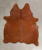 Solid Brown Large Brazilian Cowhide Rug 6'8