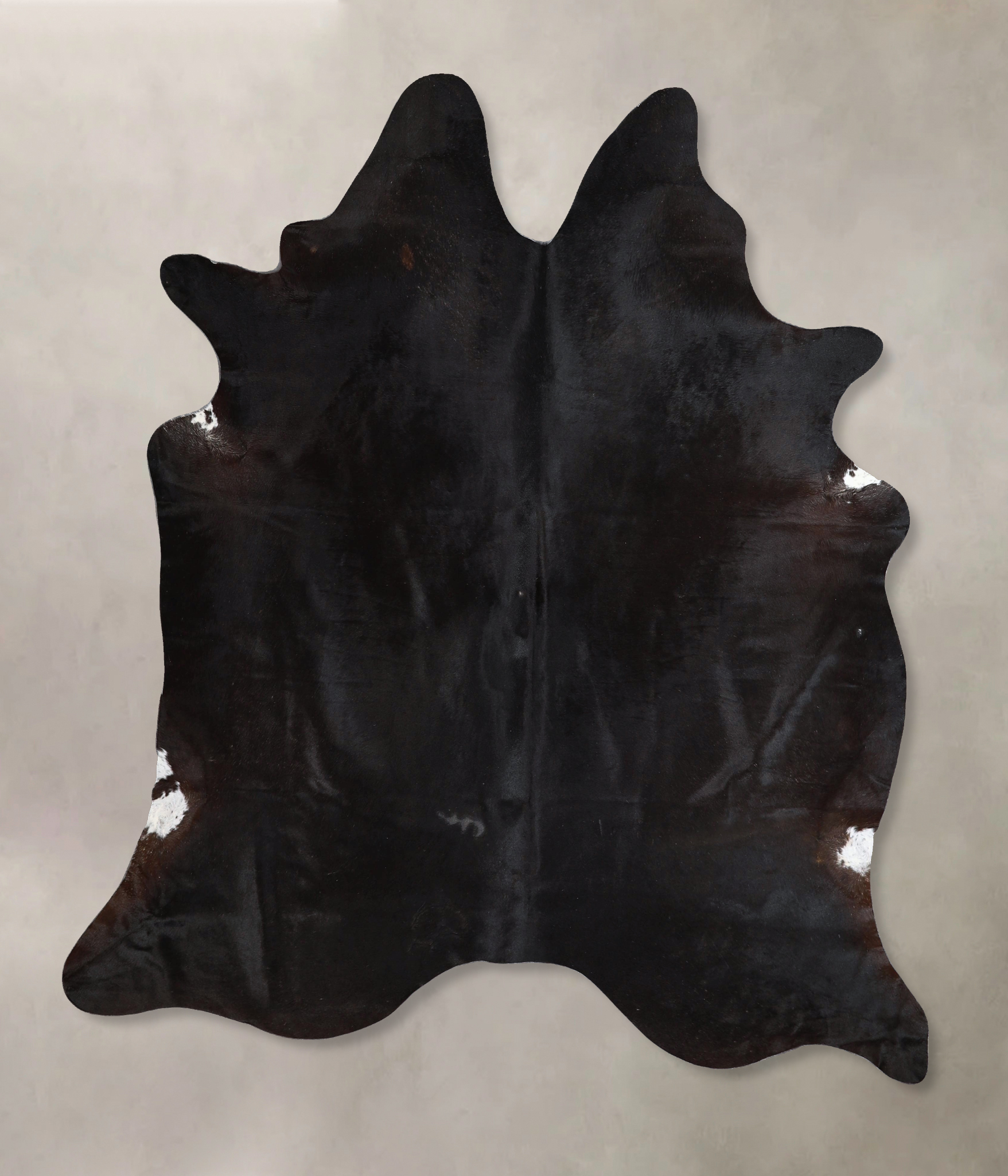 Solid Black Cowhide Rug #A45280