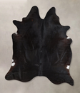 Solid Black X-Large Brazilian Cowhide Rug 7'0"H x 5'11"W #A45280 by Hudson Hides