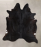 Solid Black X-Large Brazilian Cowhide Rug 7'0