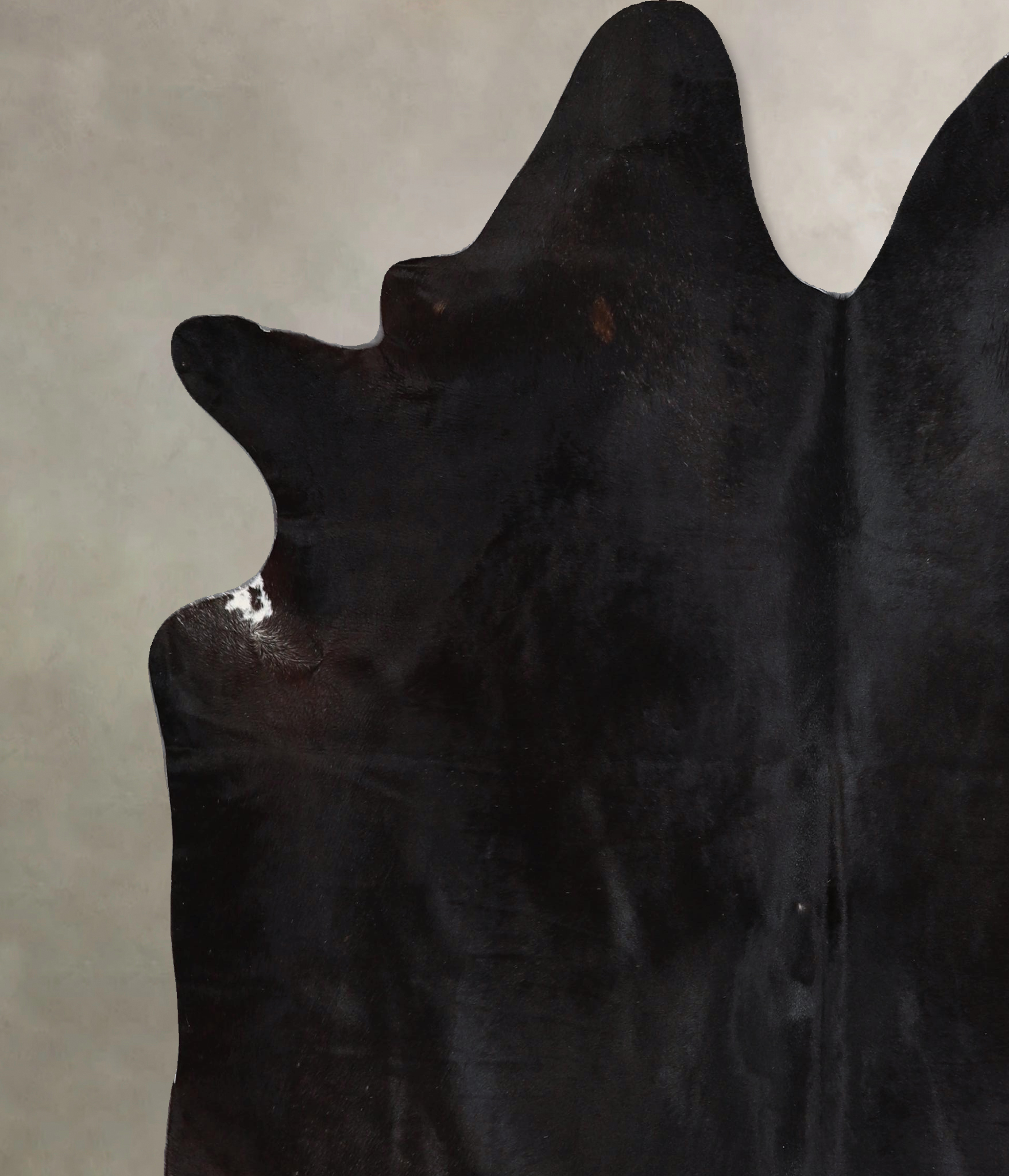 Solid Black Cowhide Rug #A45280