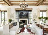 Brown and White Large Brazilian Cowhide Rug 6'2"H x 6'3"W #A45296 by Hudson Hides