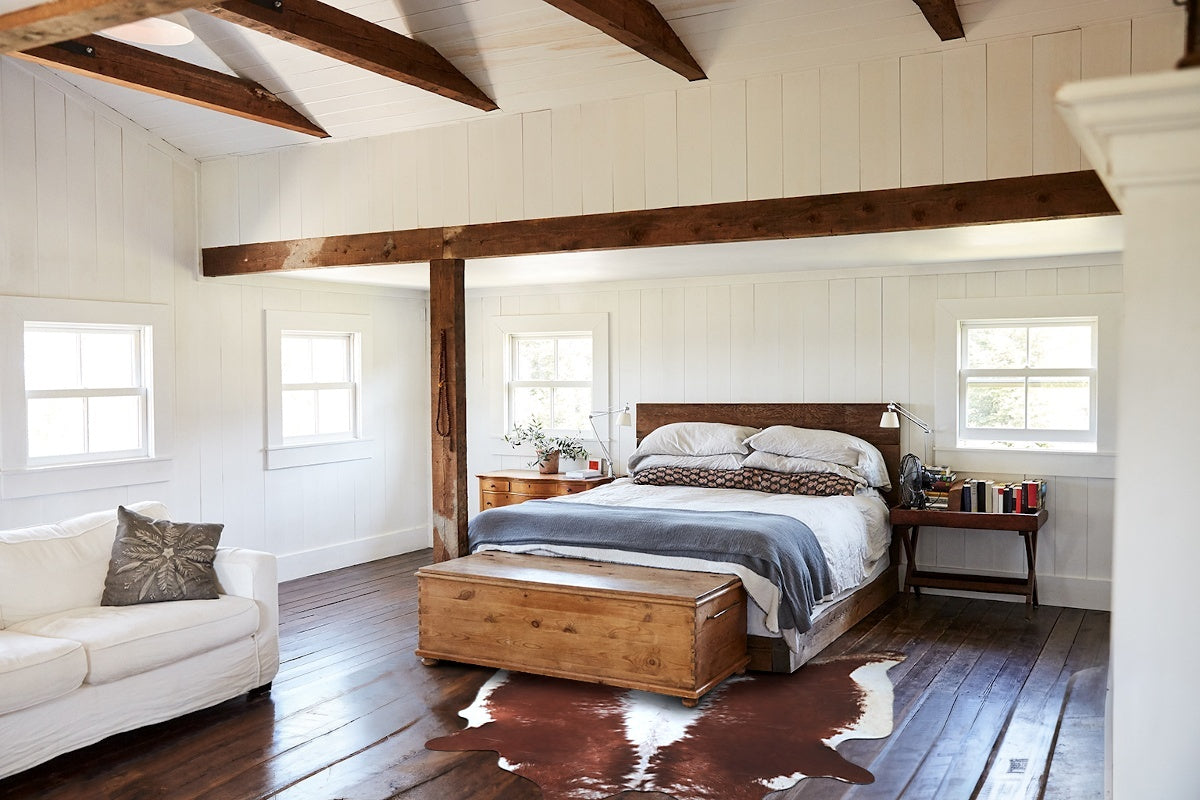 Brown and White Cowhide Rug #A45296