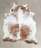 Salt and Pepper Brown Large Brazilian Cowhide Rug 7'0