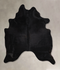 Solid Black X-Large Brazilian Cowhide Rug 7'2
