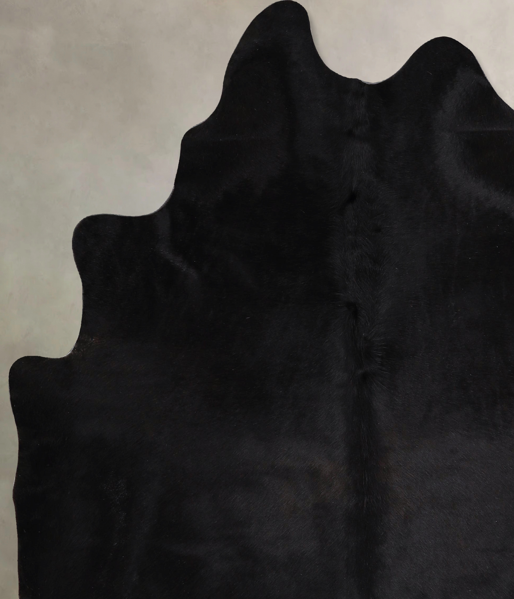 Solid Black Cowhide Rug #A45303