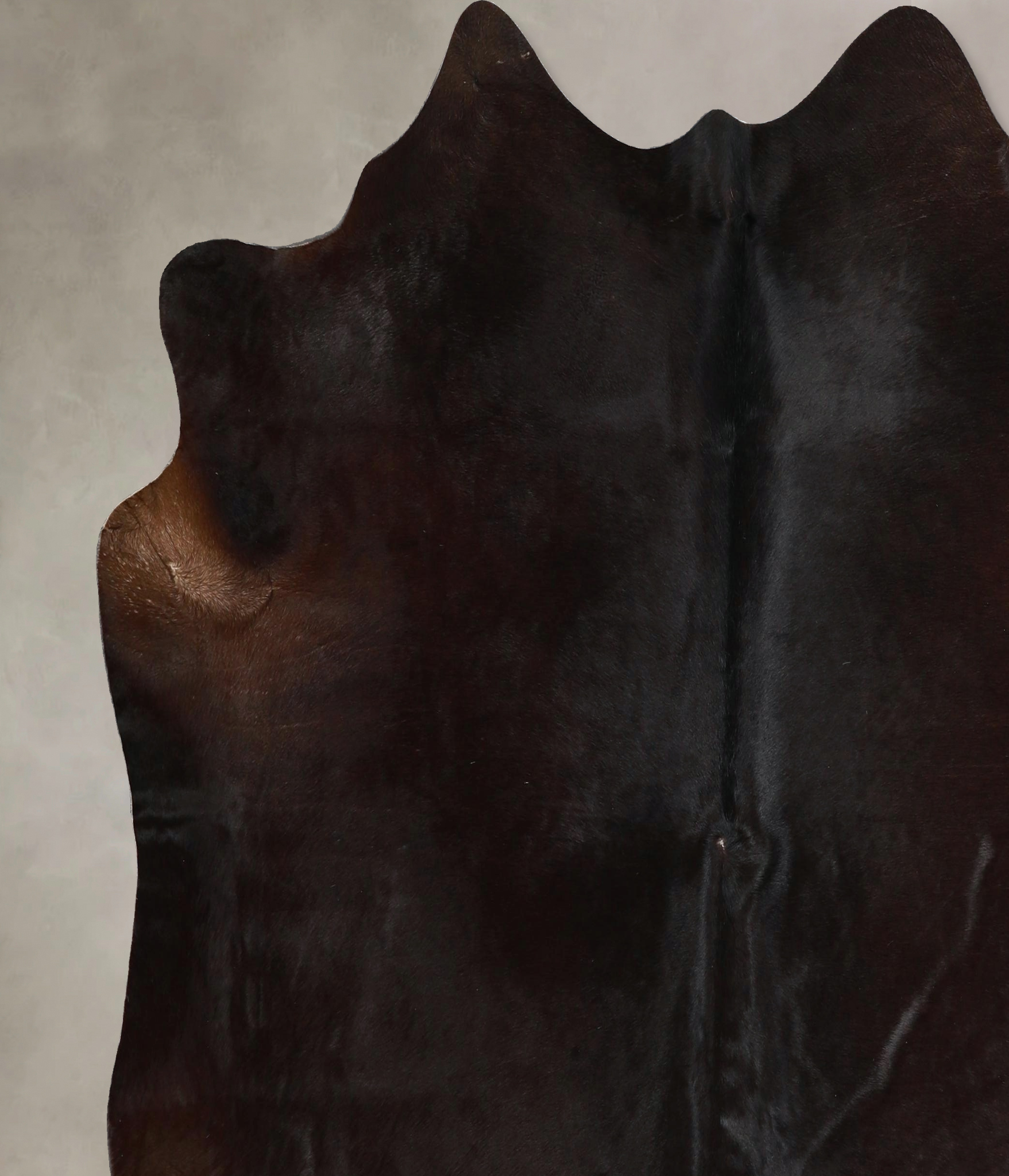 Solid Black Cowhide Rug #A45306