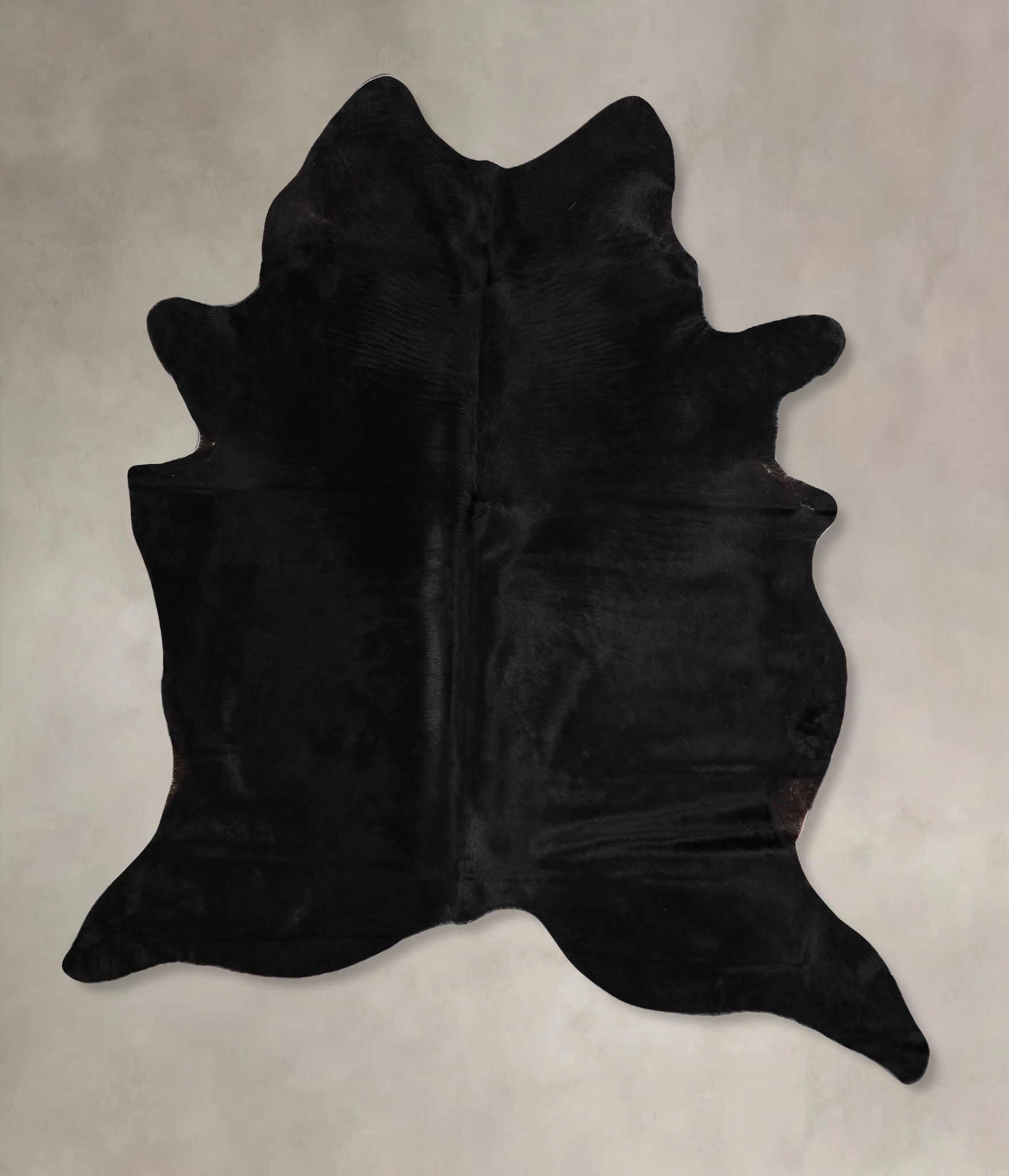 Solid Black Cowhide Rug #A45310