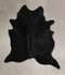 Solid Black X-Large Brazilian Cowhide Rug 7'3