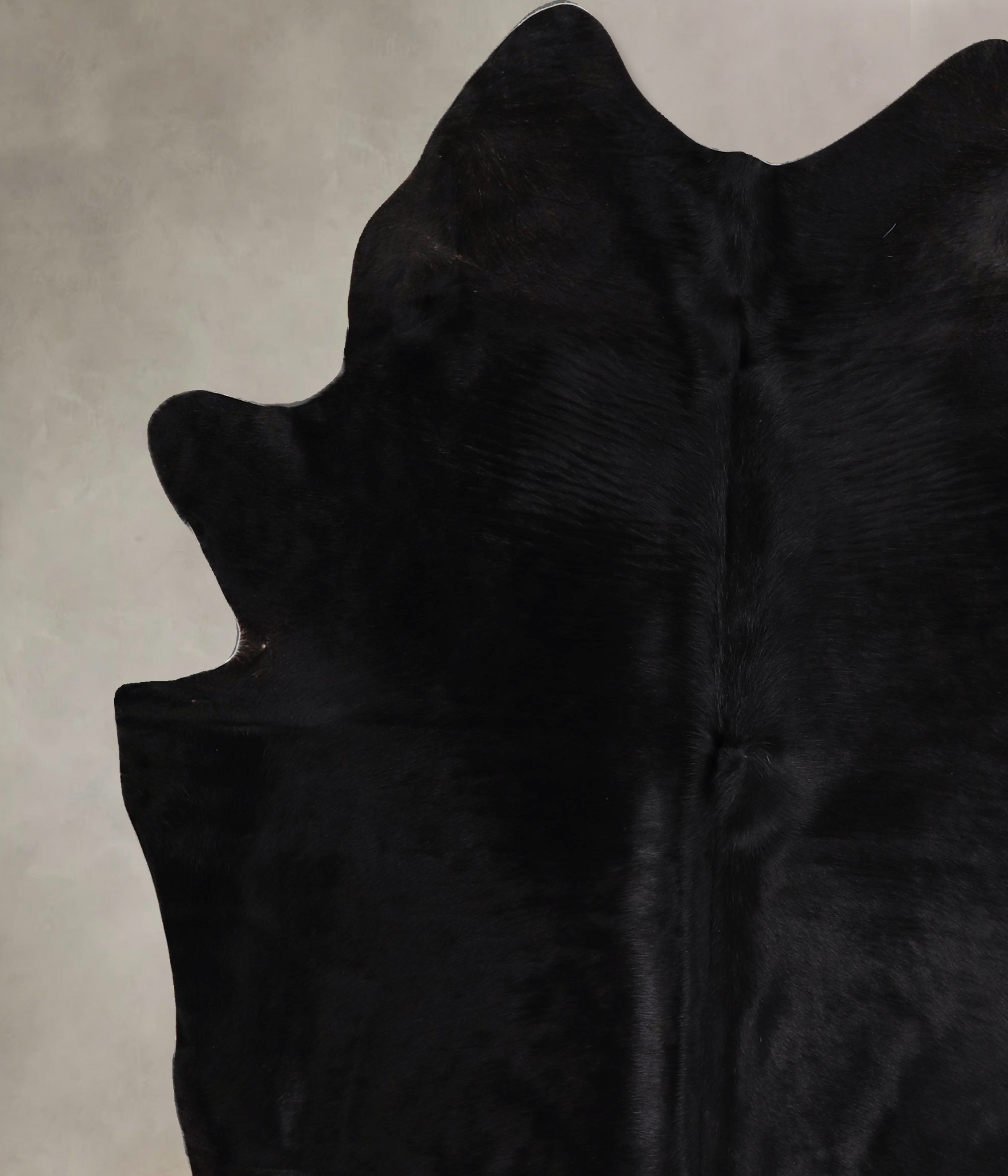 Solid Black Cowhide Rug #A45310