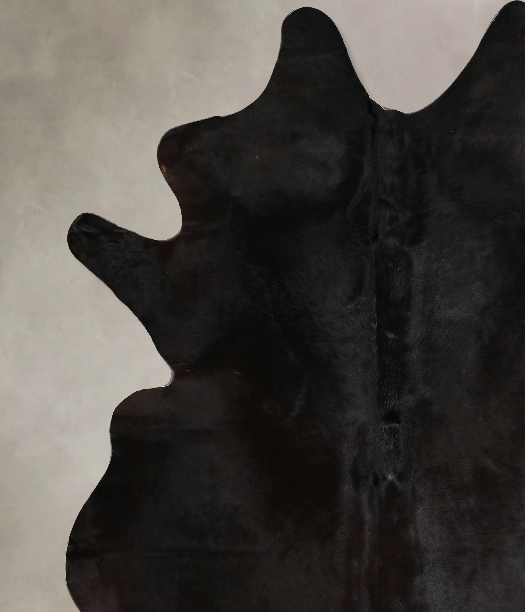 Solid Black Cowhide Rug #A45311