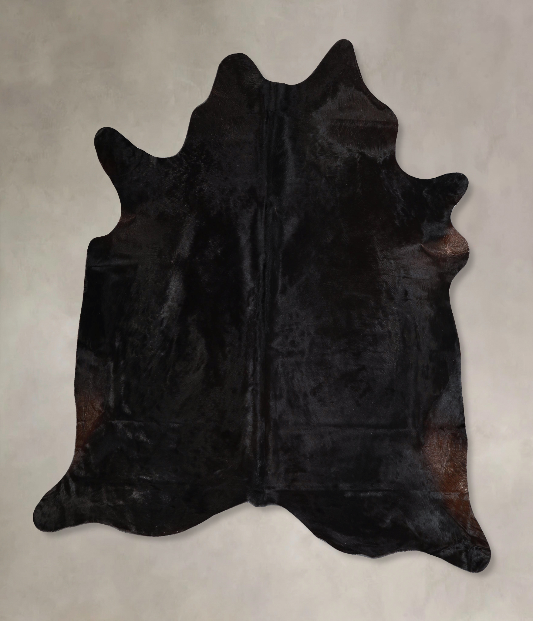 Solid Black Cowhide Rug #A45316