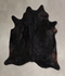 Solid Black X-Large Brazilian Cowhide Rug 6'7
