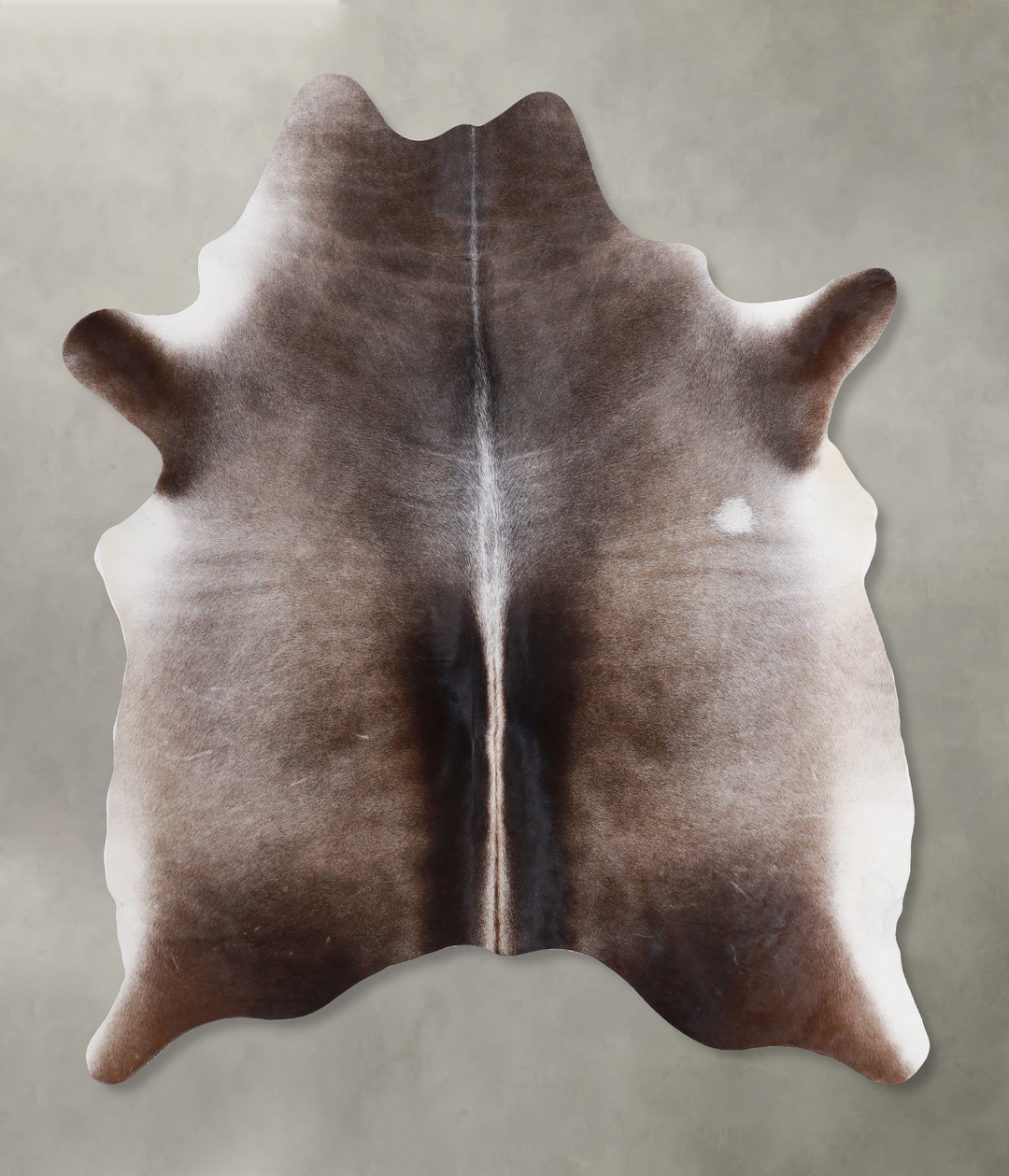 Grey with Beige Large Brazilian Cowhide Rug 5'10"H x 5'9"W #A4532 by H