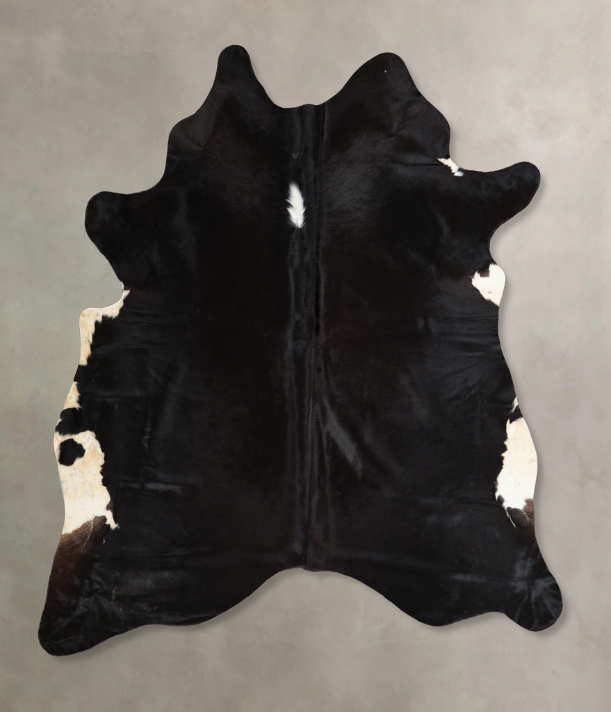 Black and White X-Large Brazilian Cowhide Rug 7'1"H x 6'1"W #A45324 by Hudson Hides
