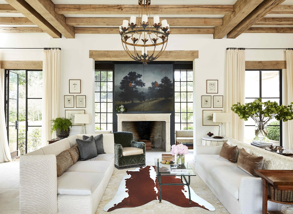 Hereford XX-Large Brazilian Cowhide Rug 7'11"H x 7'2"W #A45325 by Hudson Hides