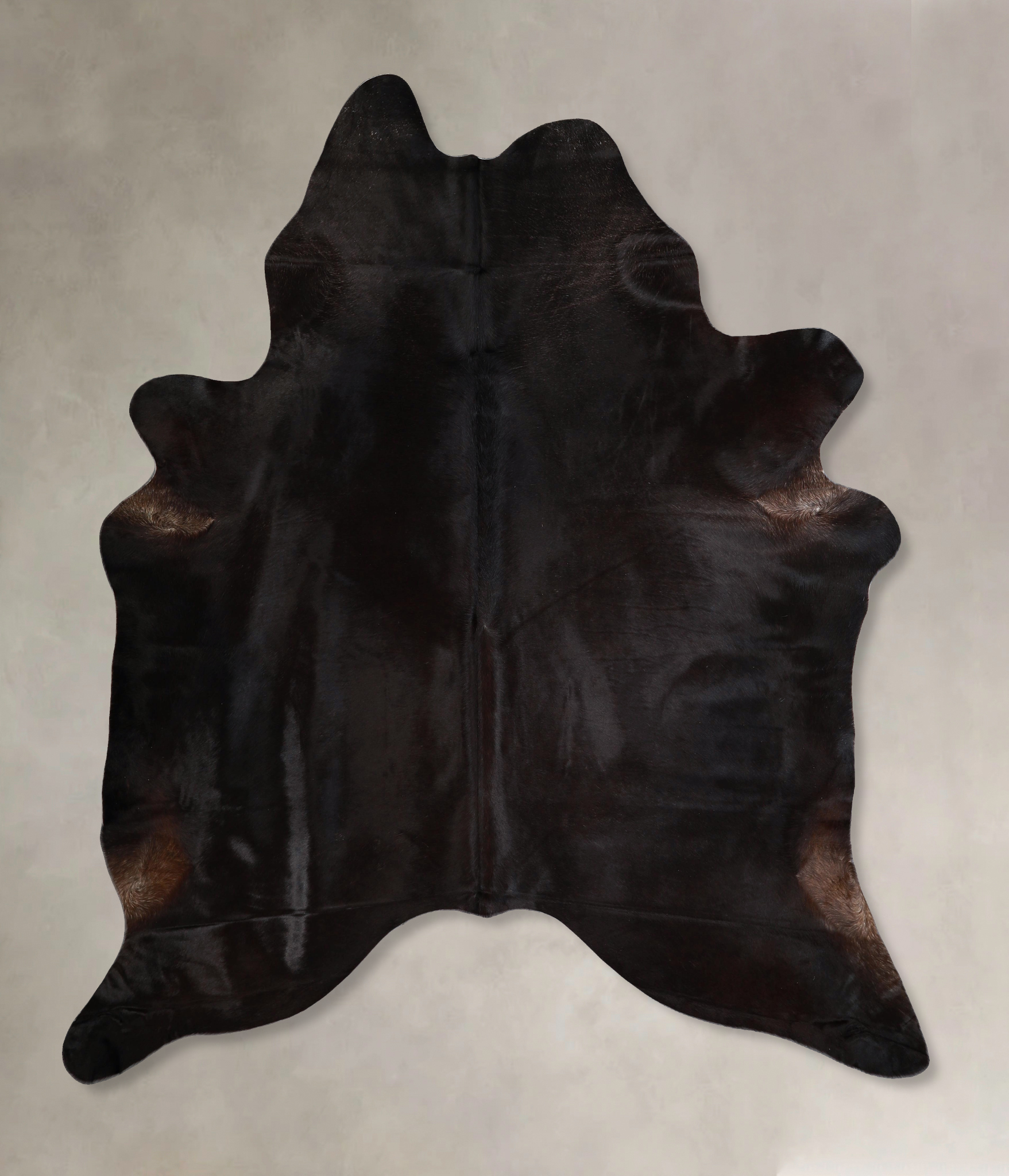 Solid Black Cowhide Rug #A45330