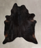 Solid Black XX-Large Brazilian Cowhide Rug 7'11