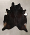 Solid Black XX-Large Brazilian Cowhide Rug 8'7