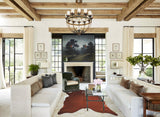Brown and White Regular X-Large Brazilian Cowhide Rug 7'6"H x 6'8"W #A45334 by Hudson Hides