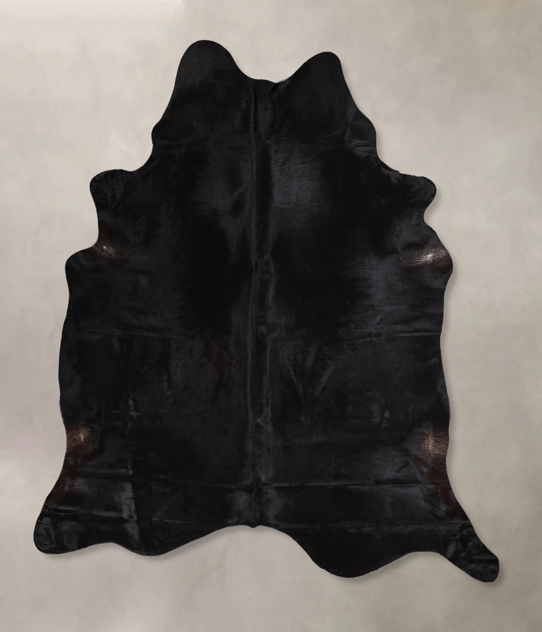 Solid Black Cowhide Rug #A45340