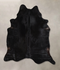 Solid Black X-Large Brazilian Cowhide Rug 7'1