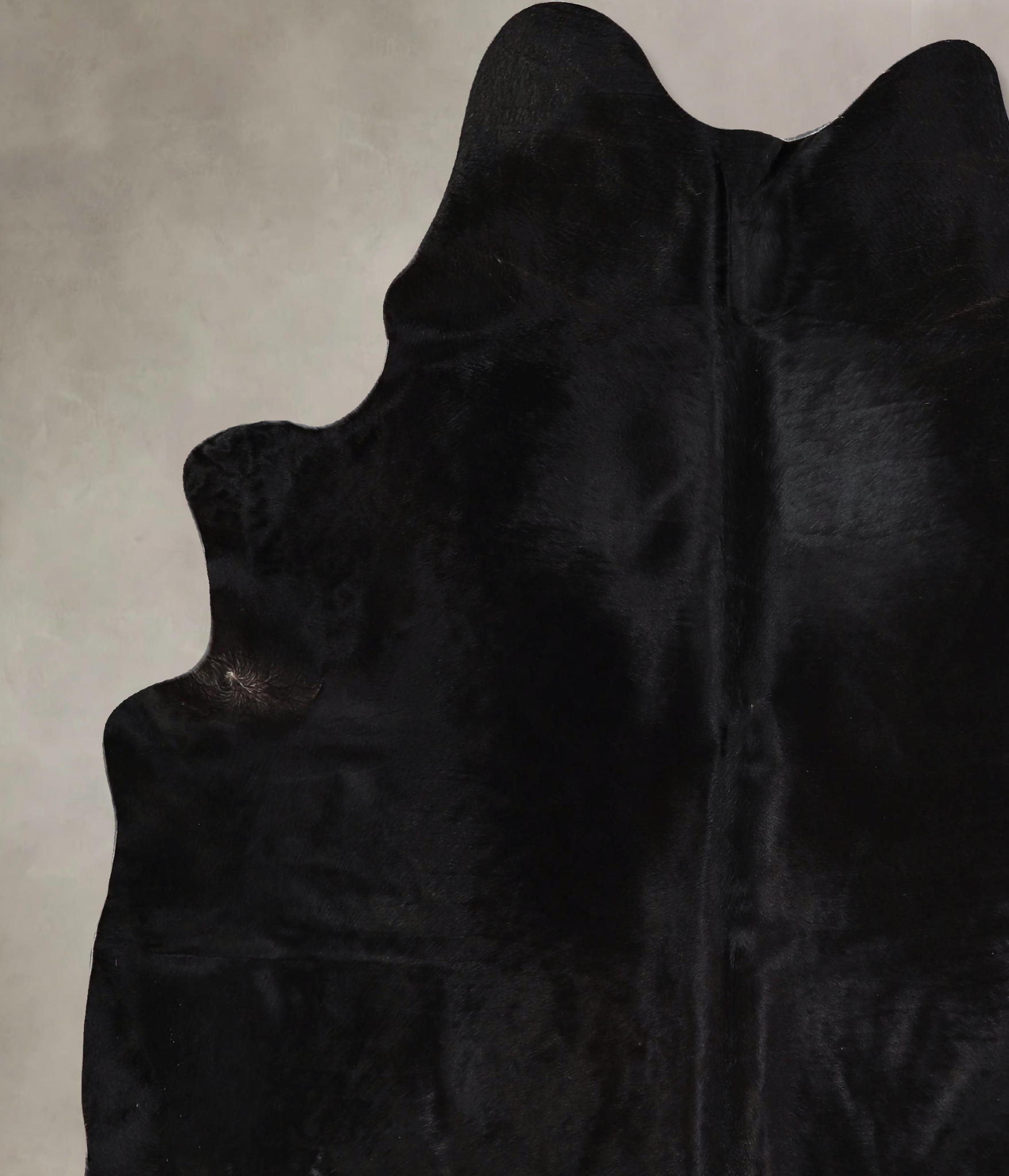 Solid Black Cowhide Rug #A45340