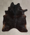 Solid Black X-Large Brazilian Cowhide Rug 7'3