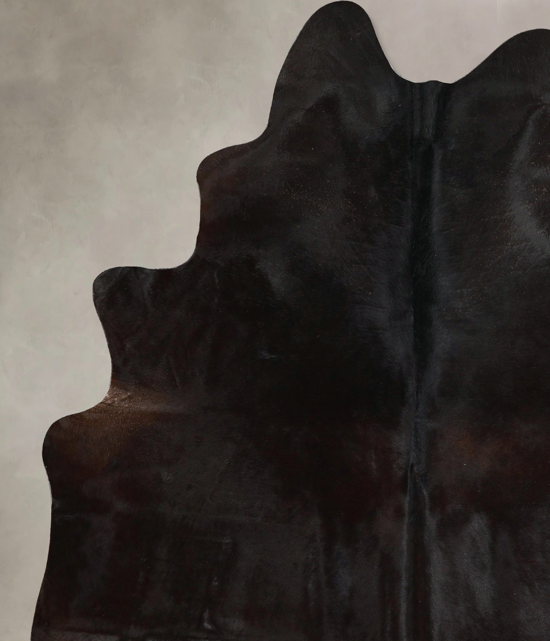Solid Black Cowhide Rug #A45342