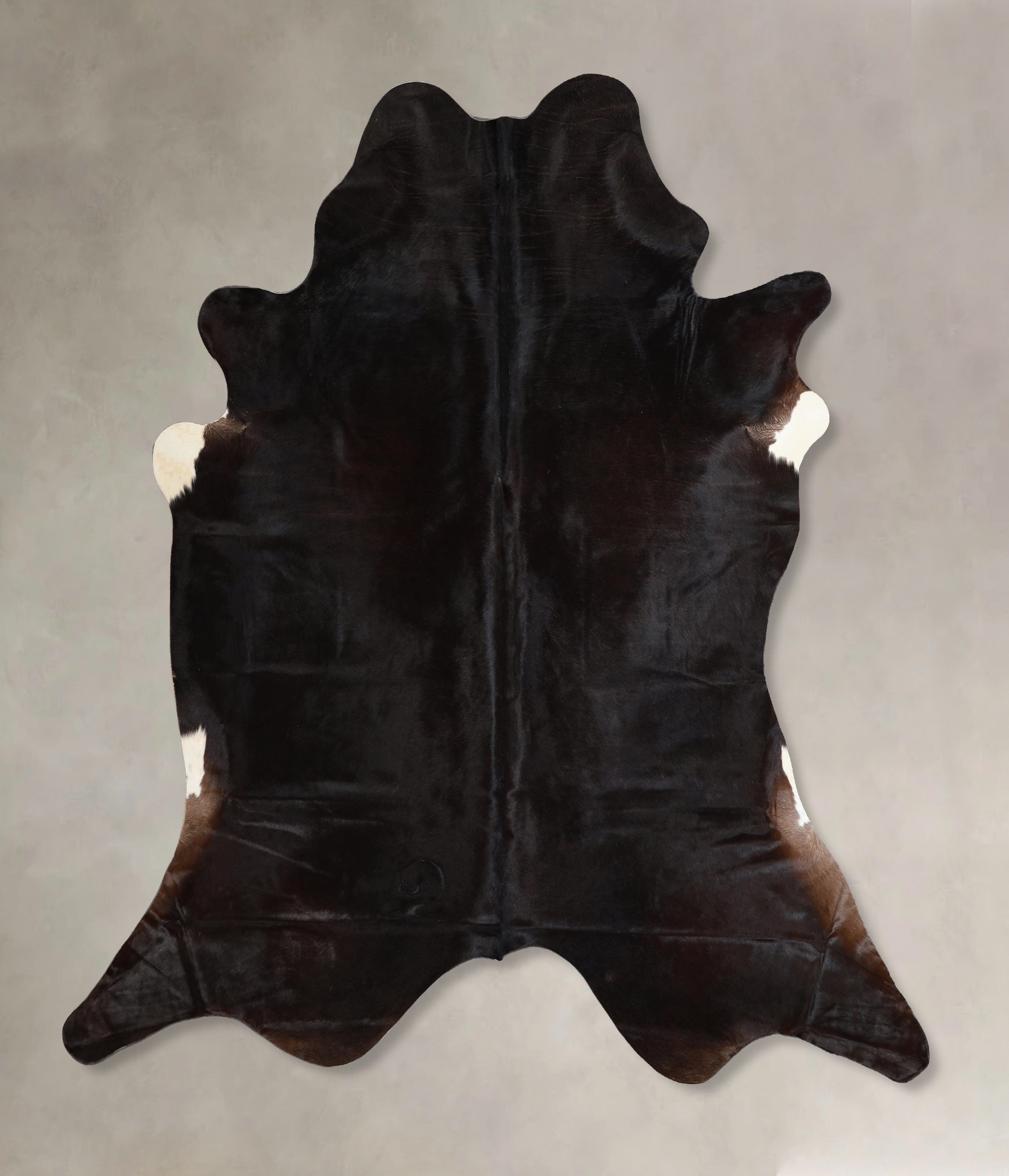 Solid Black Cowhide Rug #A45343