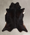 Solid Black X-Large Brazilian Cowhide Rug 7'0