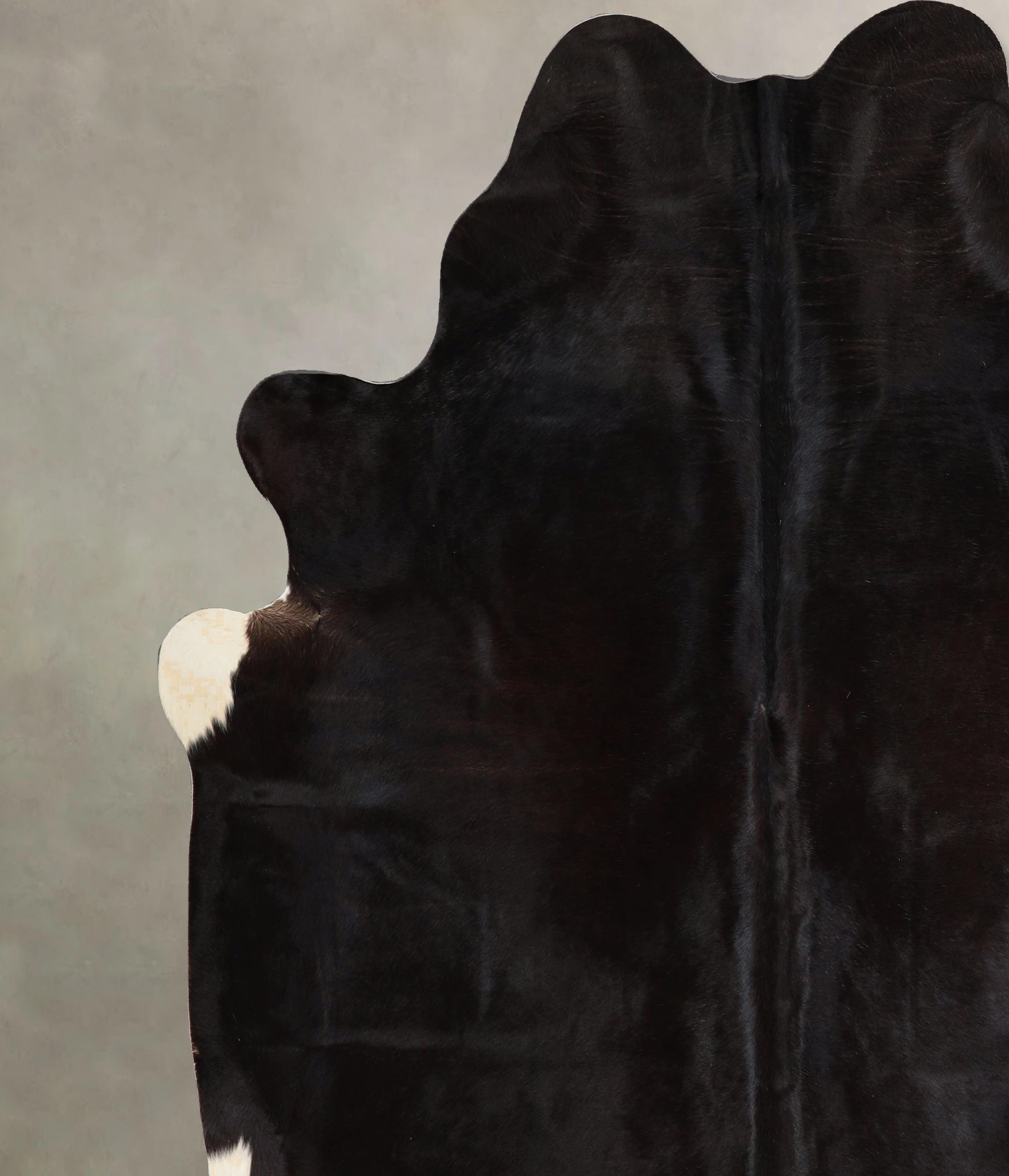 Solid Black Cowhide Rug #A45343