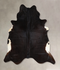 Solid Black X-Large Brazilian Cowhide Rug 6'11