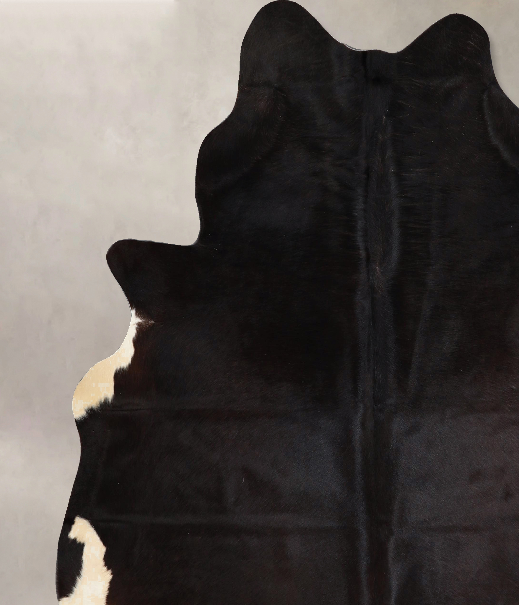 Solid Black Cowhide Rug #A45344