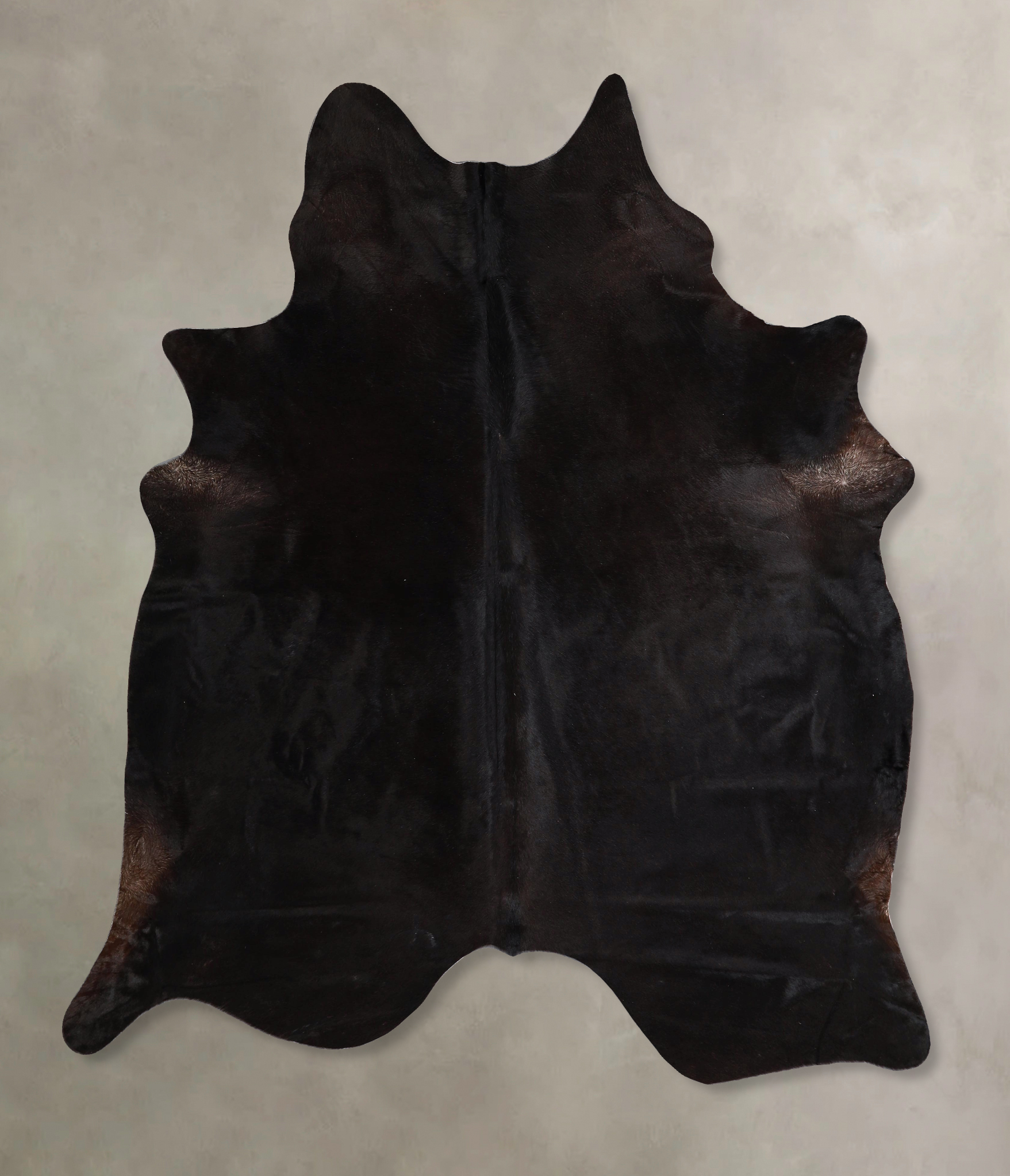 Solid Black Cowhide Rug #A45353