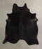 Solid Black X-Large Brazilian Cowhide Rug 6'11