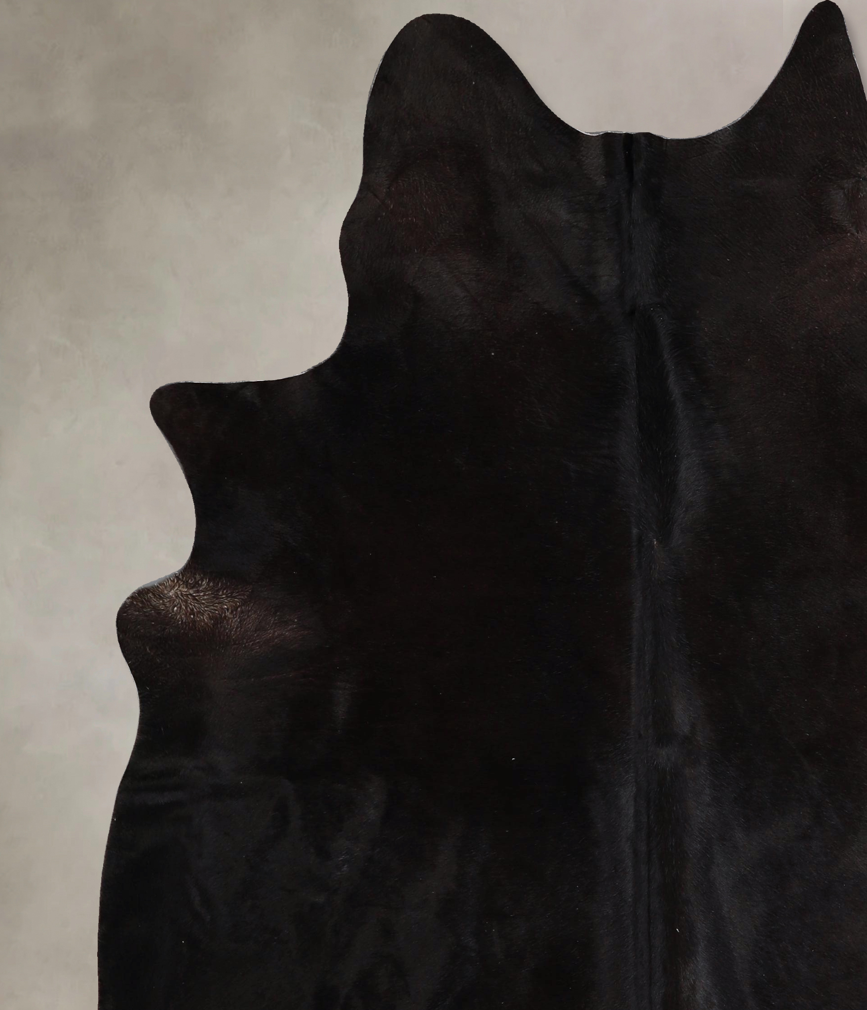 Solid Black Cowhide Rug #A45353