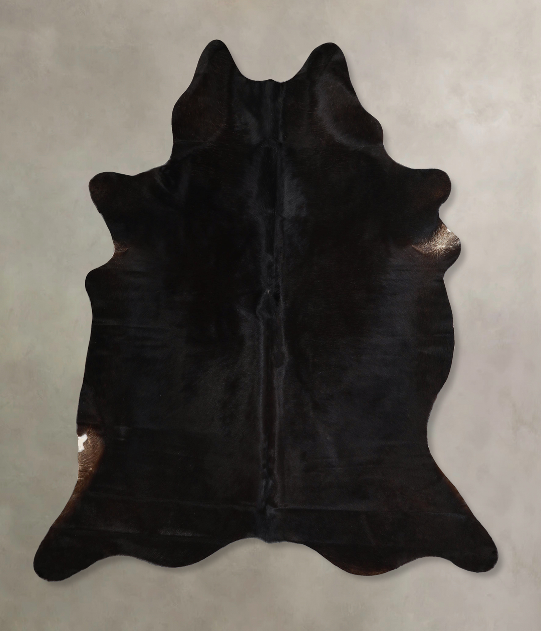 Solid Black X-Large Brazilian Cowhide Rug 7'0"H x 6'4"W #A45356 by Hud