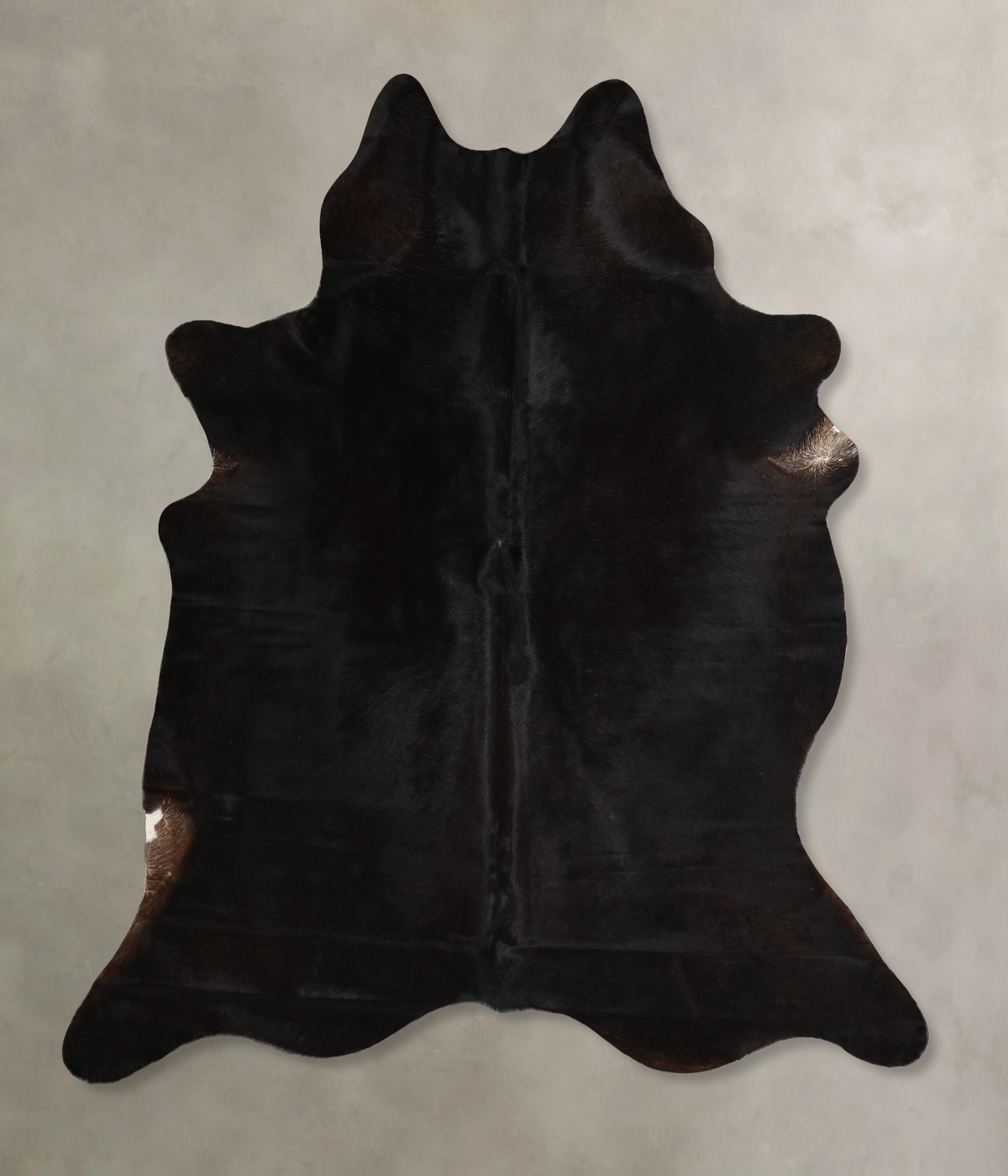 Solid Black Cowhide Rug #A45356
