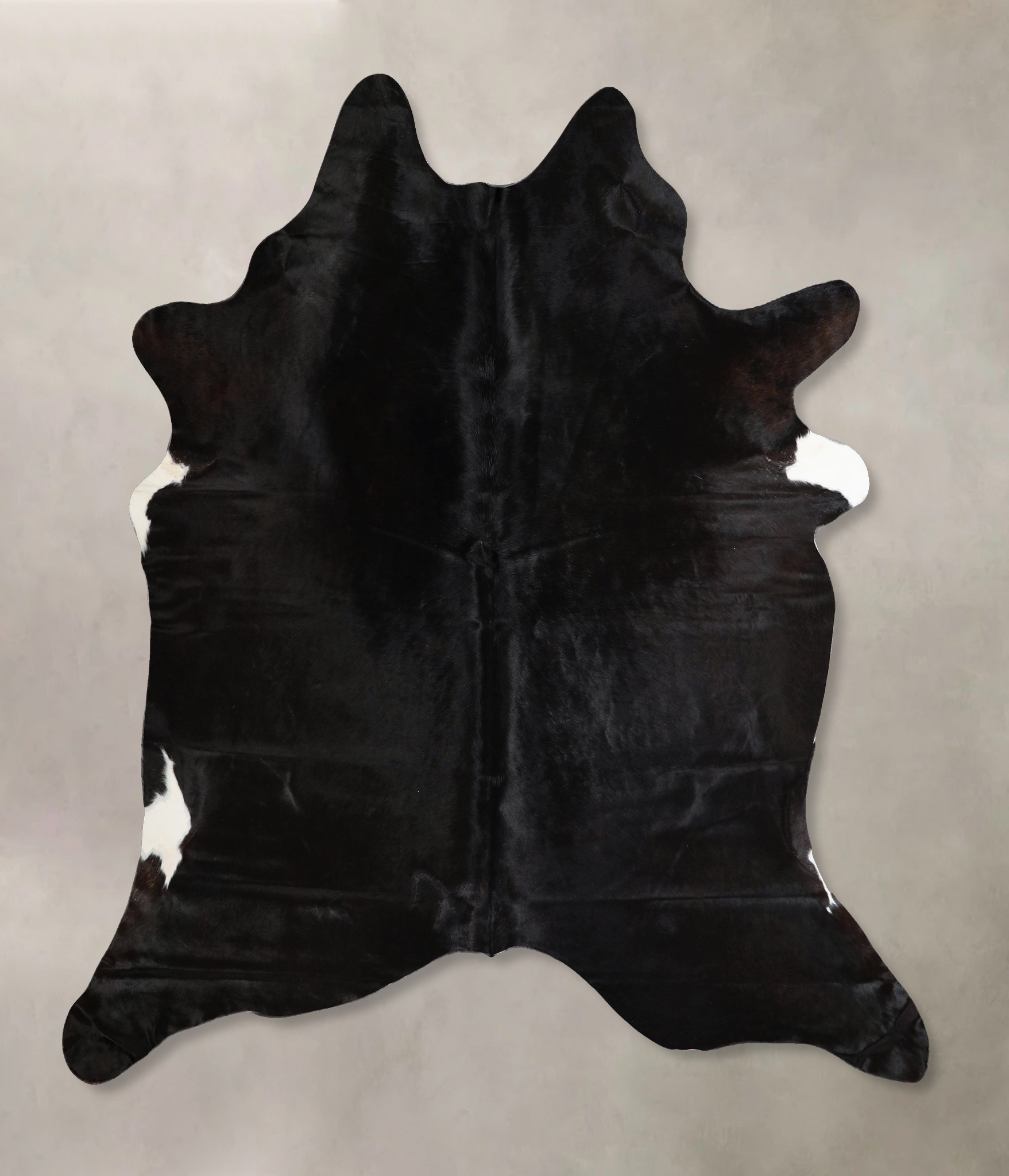 Solid Black Cowhide Rug #A45358