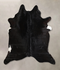 Solid Black X-Large Brazilian Cowhide Rug 7'0