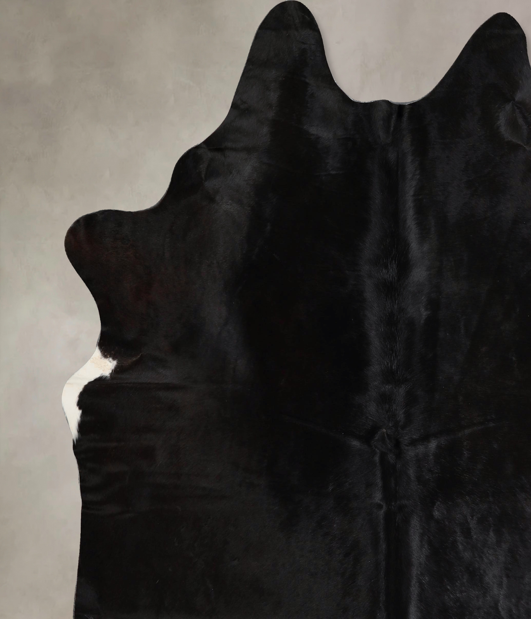 Solid Black Cowhide Rug #A45358