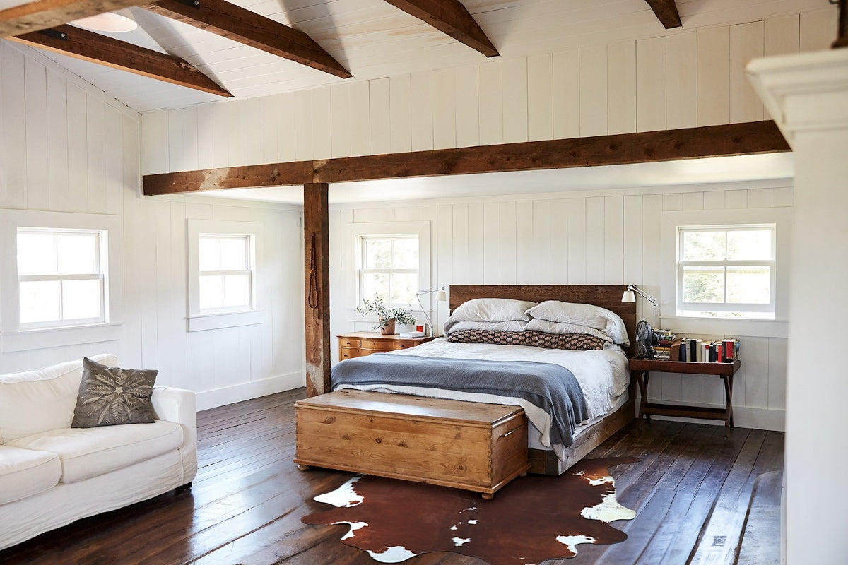 Brown and White Regular Cowhide Rug #A45366