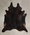 Solid Black XX-Large Brazilian Cowhide Rug 8'8