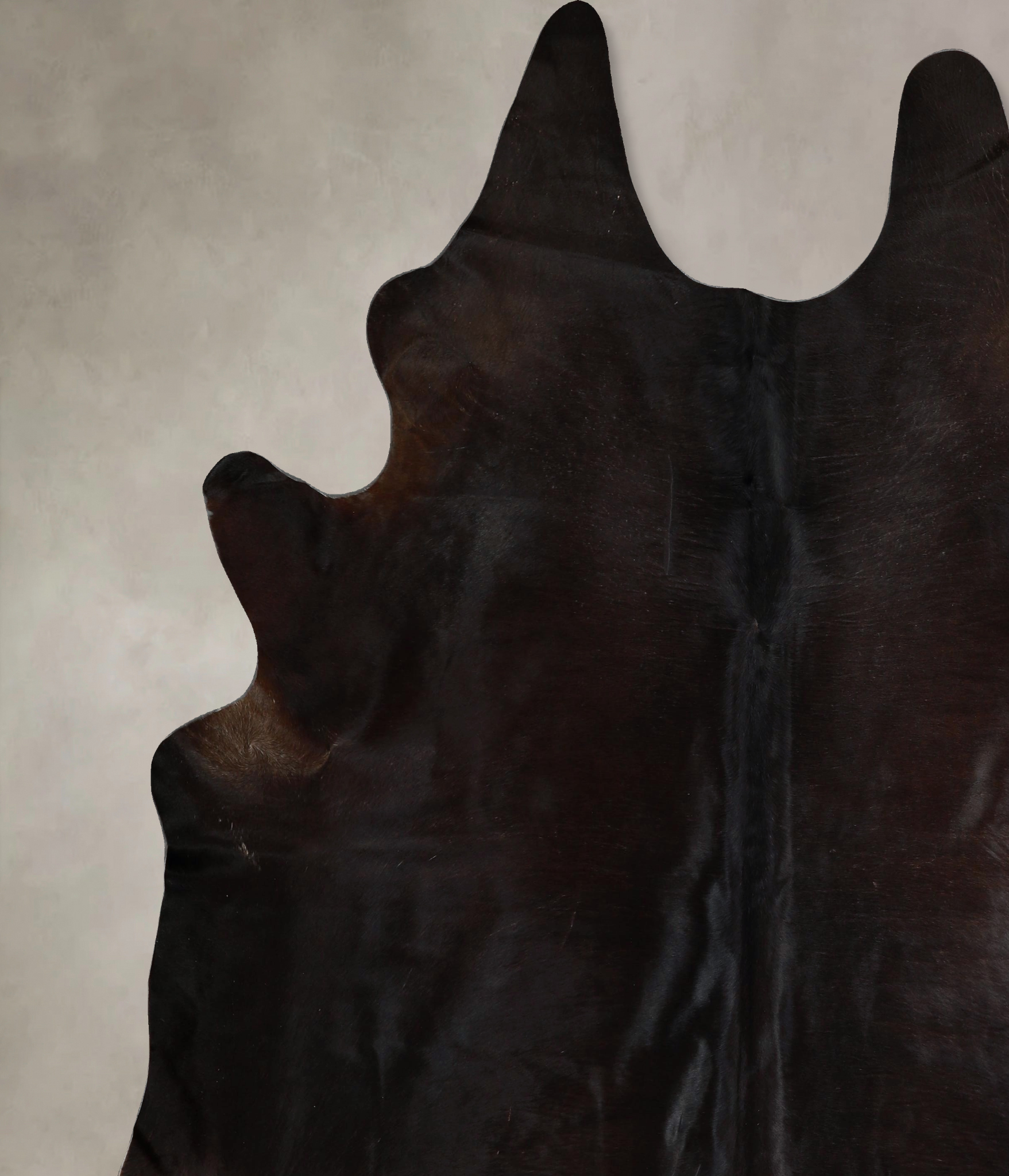 Solid Black Cowhide Rug #A45368
