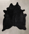 Solid Black XX-Large Brazilian Cowhide Rug 8'1